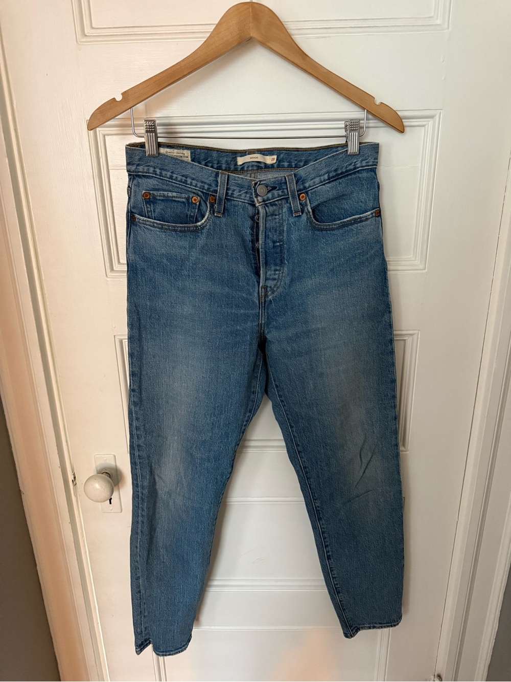 Levi's Wedgie Straight Leg Blue Denim Jeans